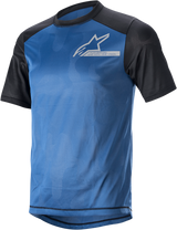 ALPINESTARS Alps 4.0 V2 Jersey - Short-Sleeve - Blue/Black/Silver - Medium 1765922-7318-MD