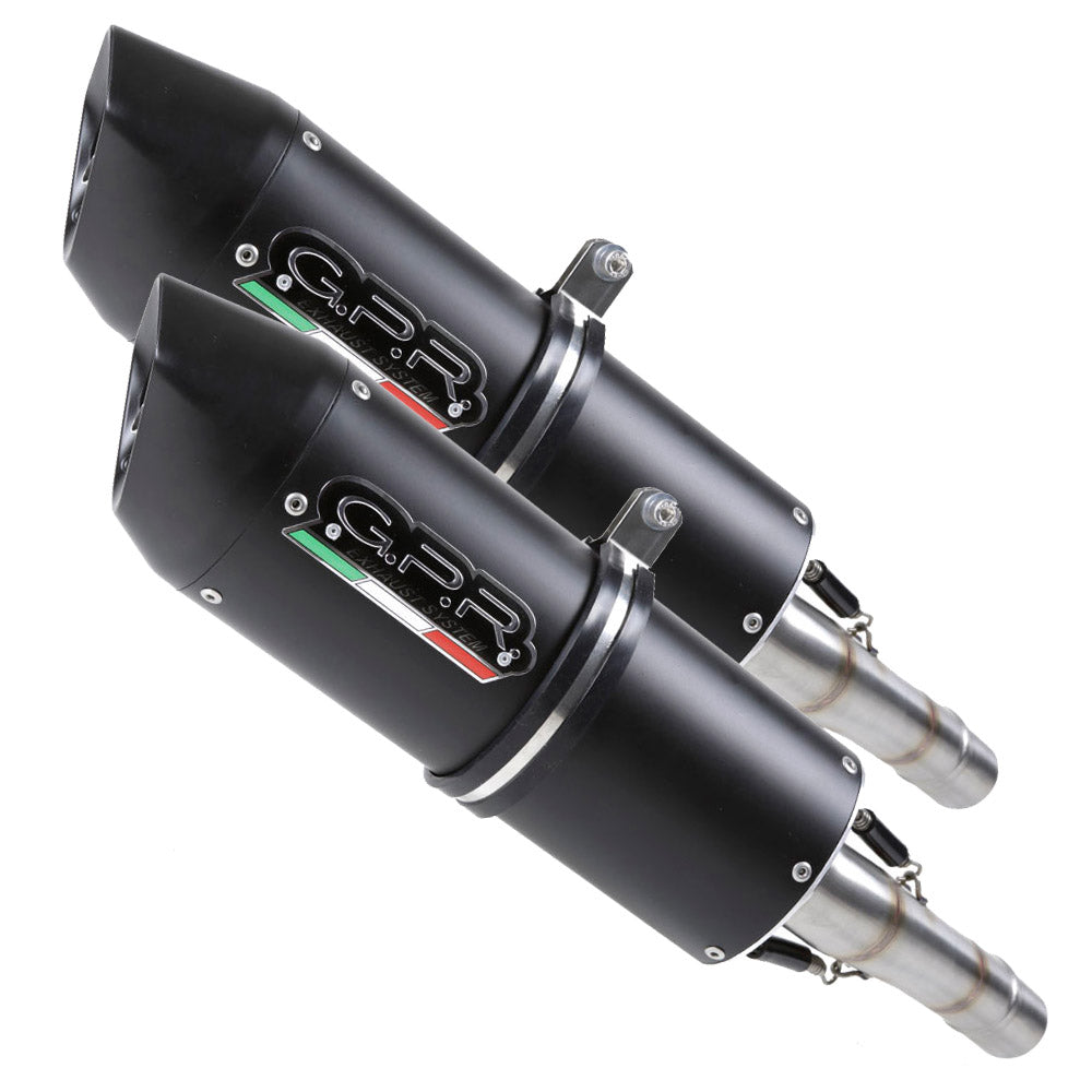 GPR Exhaust for Aprilia Pegaso 3 650 - Pegaso i.e. 1997-2004, Furore Nero, Dual slip-on Including Removable DB Killers and Link Pipes