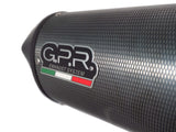 GPR Exhaust System Kawasaki Versys-X 300 2017-2021, Furore Evo4 Poppy, Slip-on Exhaust Including Link Pipe and Removable DB Killer