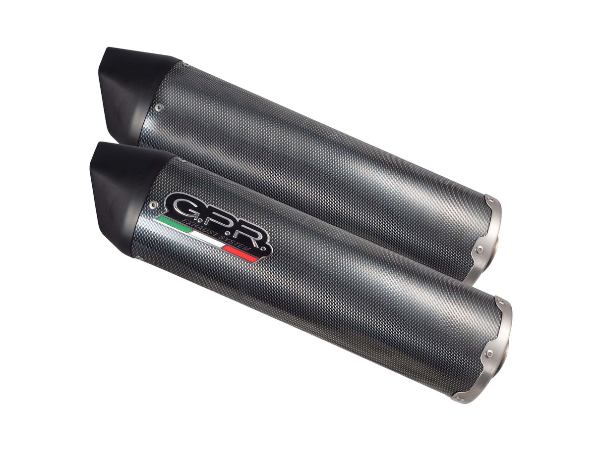 GPR Exhaust for Aprilia Dorsoduro 1200 2011-2016, Furore Evo4 Poppy, Dual slip-on Including Removable DB Killers and Link Pipes