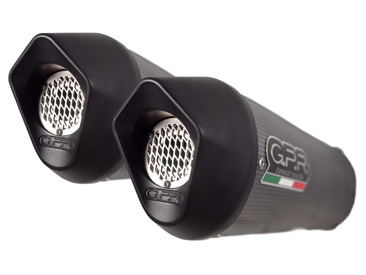 GPR Exhaust for Aprilia Dorsoduro 1200 2011-2016, Furore Evo4 Poppy, Dual slip-on Including Removable DB Killers and Link Pipes