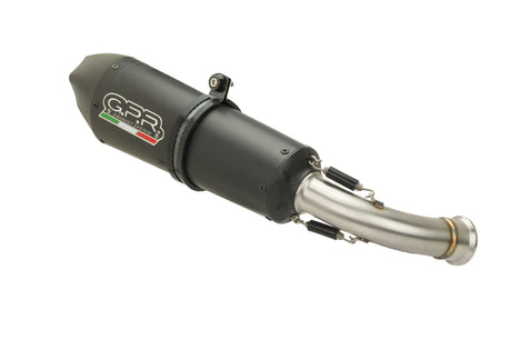 GPR Exhaust System Suzuki V-Strom DL1000 2017-2019, GP Evo4 Black Titanium, Slip-on Exhaust Including Removable DB Killer and Link Pipe