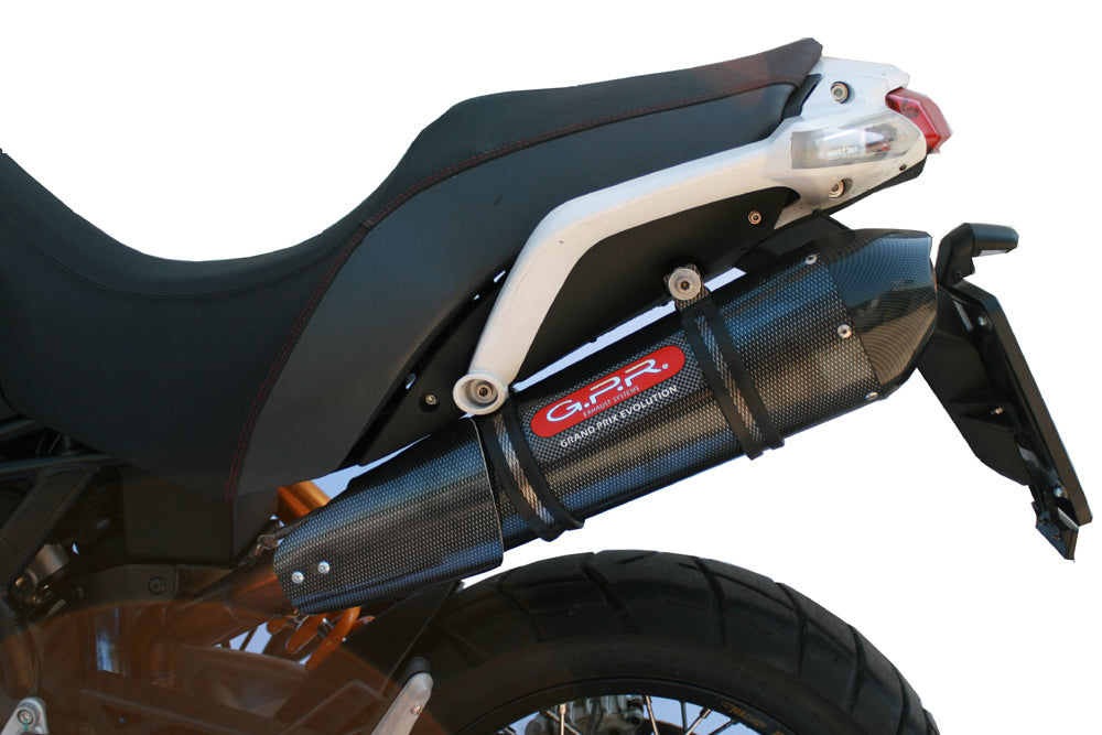 GPR Exhaust System Moto Morini Gran Passo 1200 2008-2011, Gpe Ann. Poppy, Slip-on Exhaust Including Removable DB Killer and Link Pipe