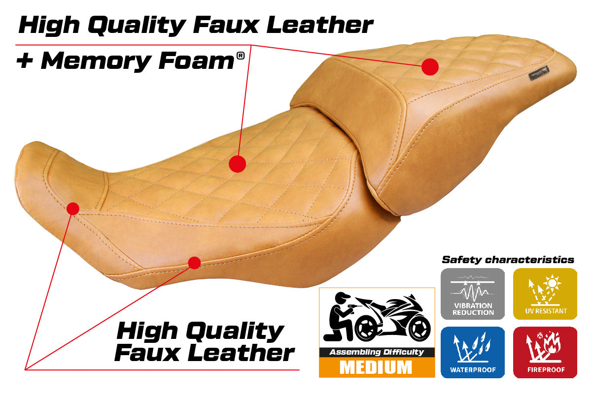 Honda CB300R 2018-2025 Seat Cover Tappezzeria Italia Comfort in Vintage Camel