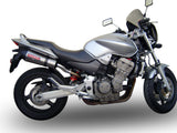 GPR Exhaust System Honda Hornet 900 CB900F 2002-2005, Gpe Ann. titanium, Dual slip-on Including Removable DB Killers and Link Pipes