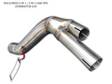 GPR Exhaust System Honda Dominator NX650 1998-2001, Furore Nero, Mid-Full System Exhaust Including Removable DB Killer