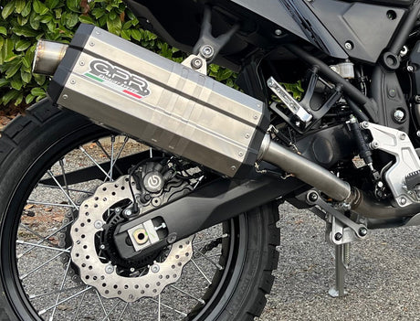 GPR Exhaust System Triumph Tiger 850 2023-2024, DUNE Poppy, Slip-on Exhaust Including Removable DB Killer and Link Pipe