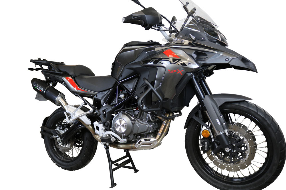 GPR Exhaust for Benelli Trk 502 X 2021-2023, Furore Evo4 Nero, Slip-on Exhaust Including Removable DB Killer and Link Pipe