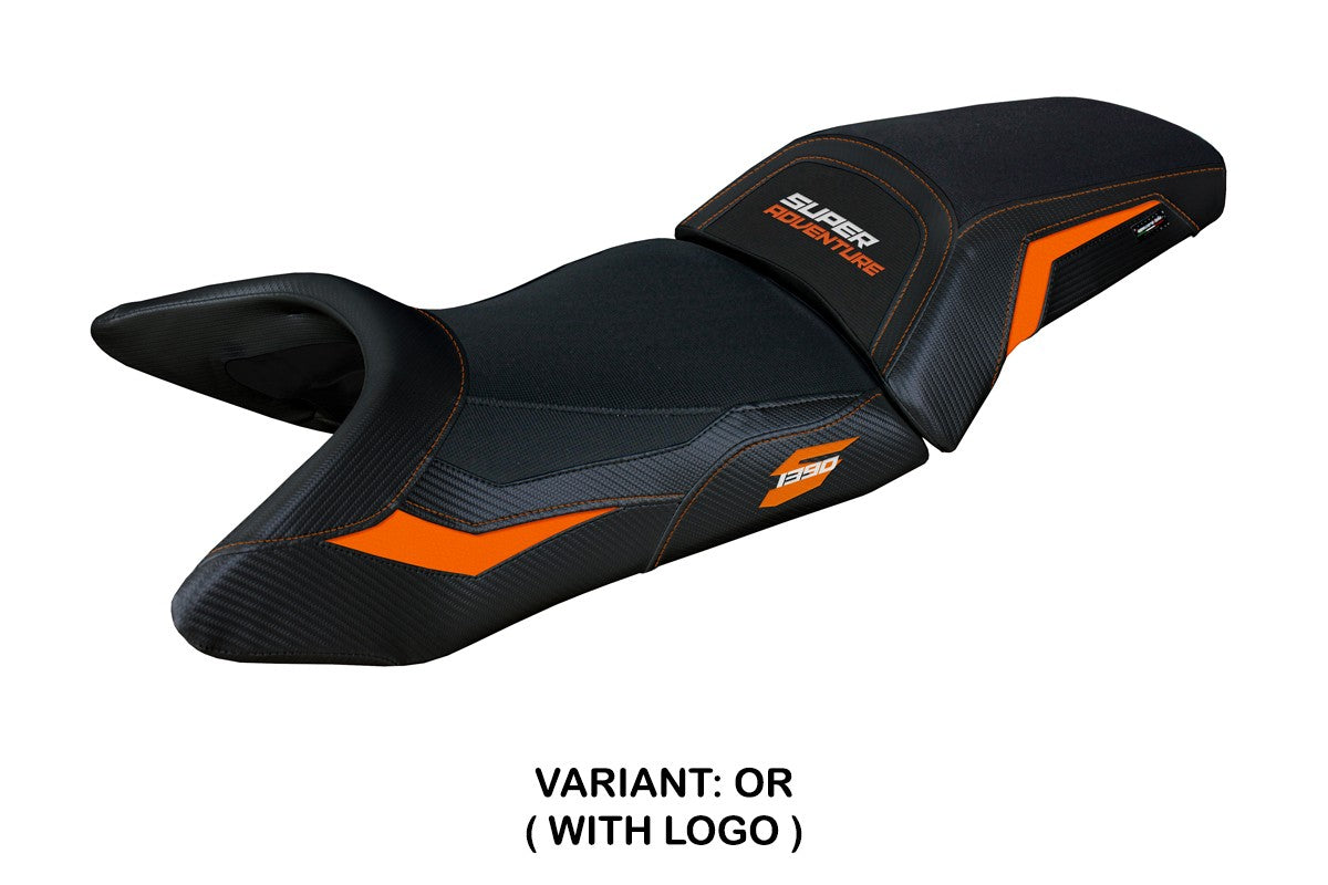 KTM 1390 Super Adventure S 2025 Seat Cover Tappezzeria Orange Black