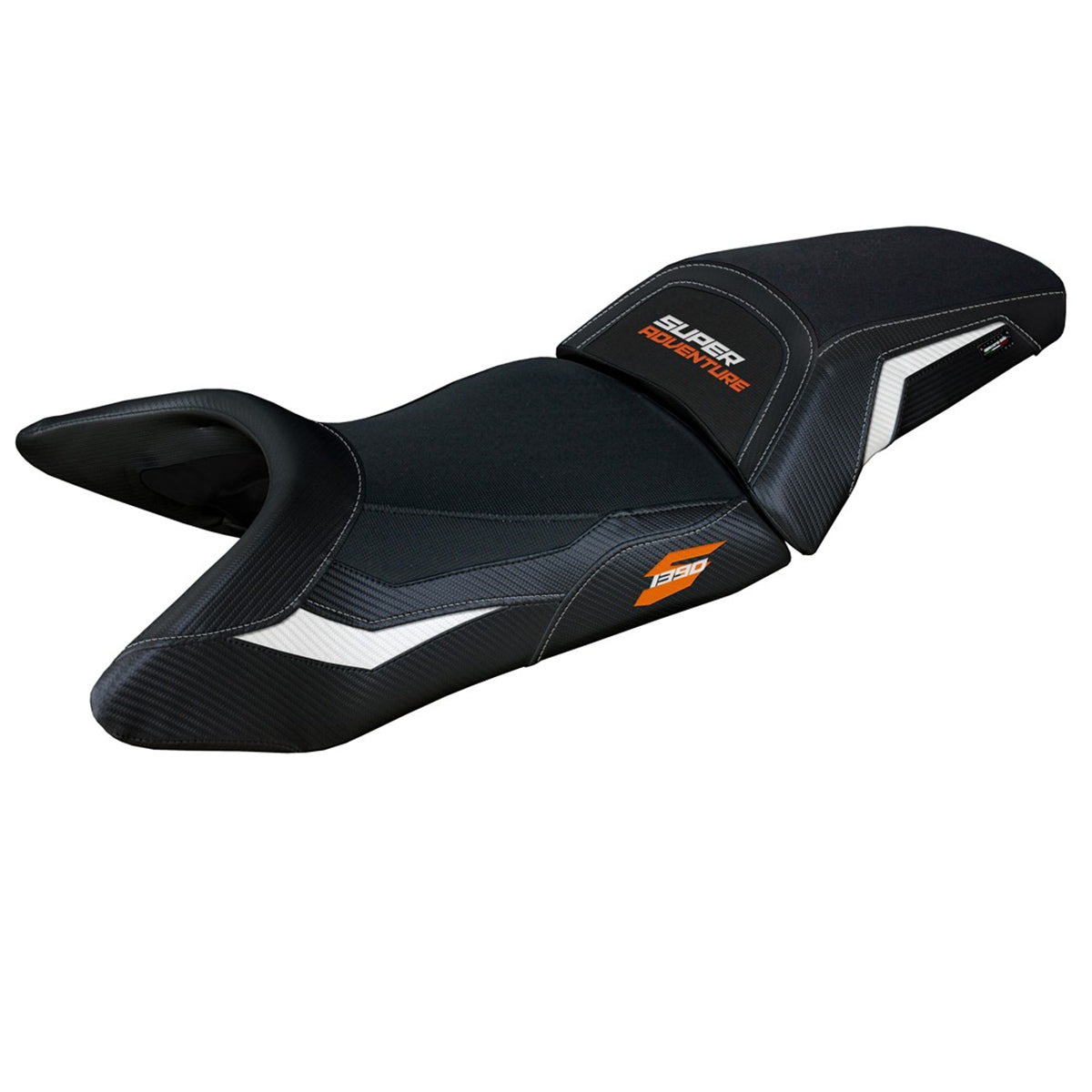 KTM 1390 Super Adventure S 2025 Seat Cover Tappezzeria White Black