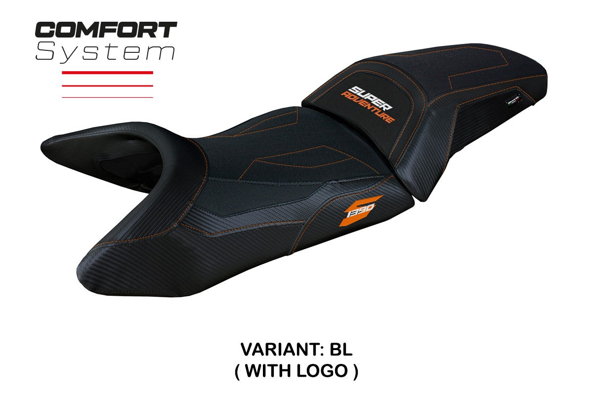 KTM 1390 Super Adventure S 2025 Seat Cover Tappezzeria Comfort Black