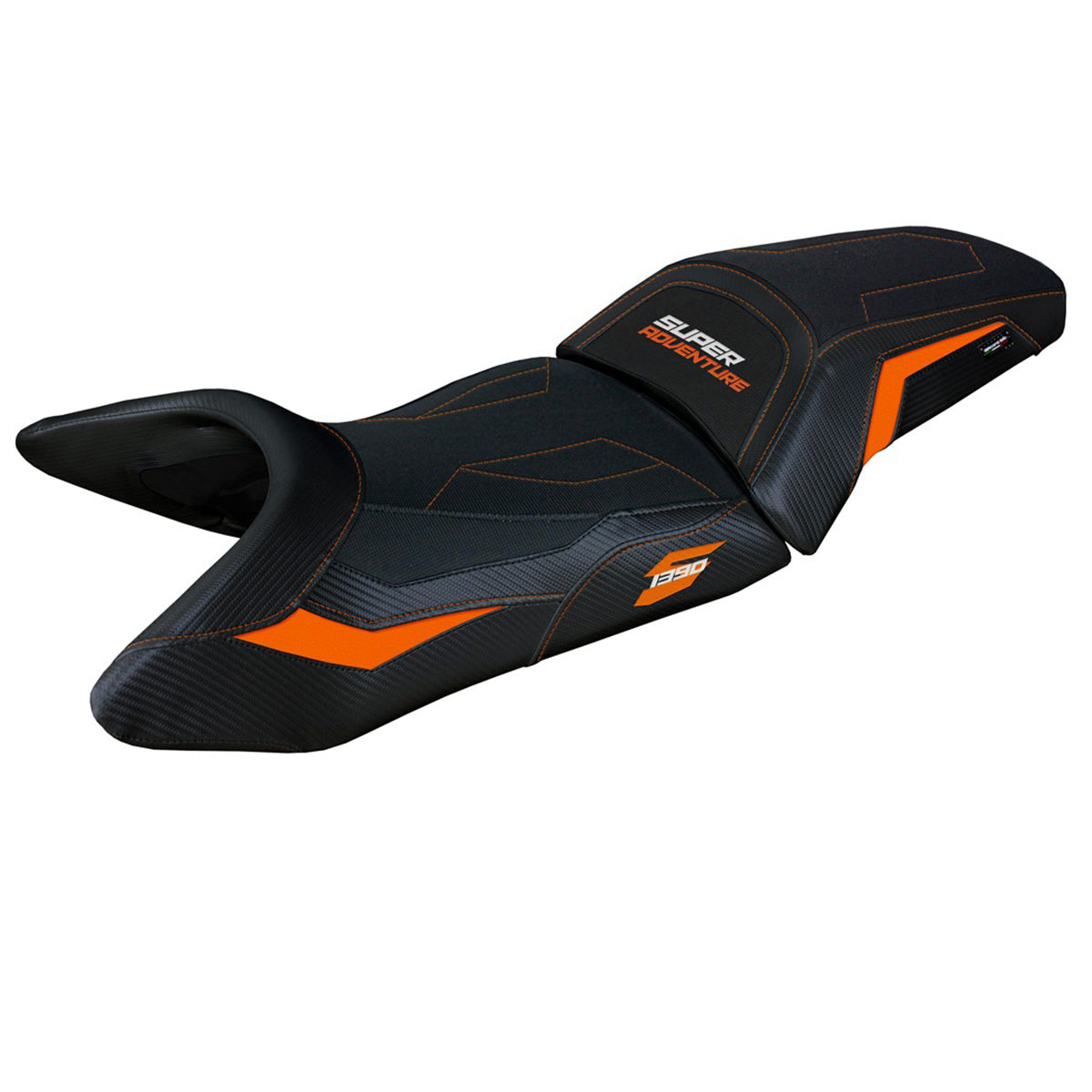 KTM 1390 Super Adventure S 2025 Seat Cover Tappezzeria Comfort Orange Black