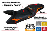 KTM 1390 Super Adventure S 2025 Seat Cover Tappezzeria Comfort Orange Black