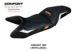 KTM 1390 Super Adventure S 2025 Seat Cover Tappezzeria Comfort White Black