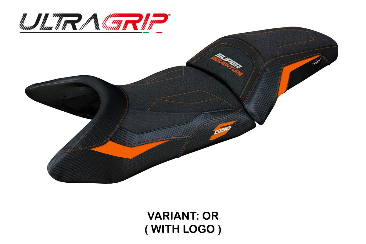 KTM 1390 Super Adventure S 2025 Seat Cover Tappezzeria Ultragrip Orange Black