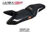 KTM 1390 Super Adventure S 2025 Seat Cover Tappezzeria Ultragrip White Black