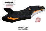 KTM 1390 Super Adventure R 2025 Seat Cover Tappezzeria Comfort Orange White
