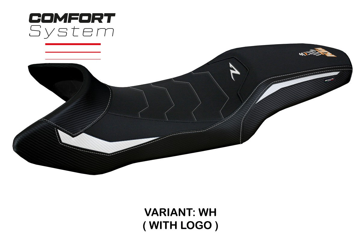 KTM 1390 Super Adventure R 2025 Seat Cover Tappezzeria Comfort White Black