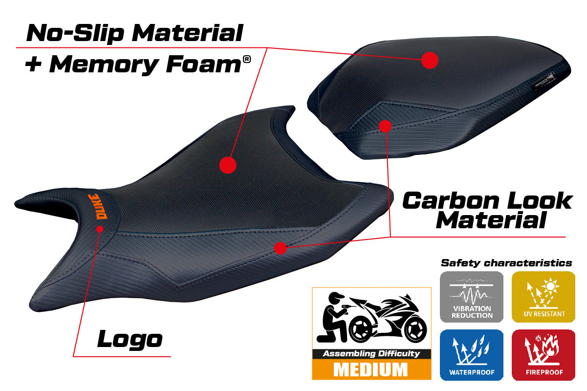 KTM 990 Duke 2024 Seat Cover Tappezzeria Comfort Black