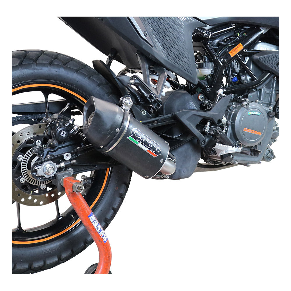 GPR Exhaust System Ktm Adventure 390 2021-2023, Furore Evo4 Nero, Slip-on Exhaust Including Removable DB Killer and Link Pipe