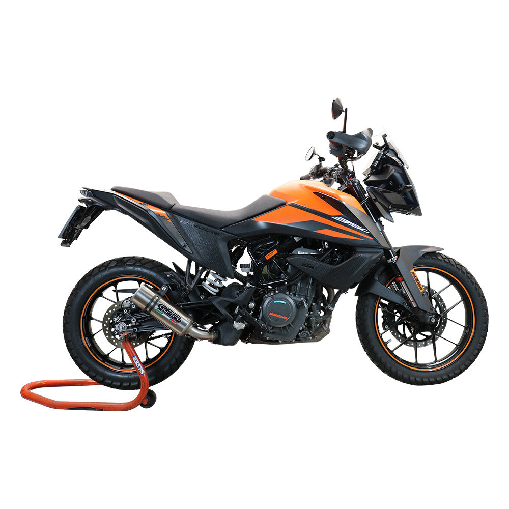 GPR Exhaust System Ktm Adventure 390 2021-2023, M3 Titanium Natural, Slip-on Exhaust Including Removable DB Killer and Link Pipe