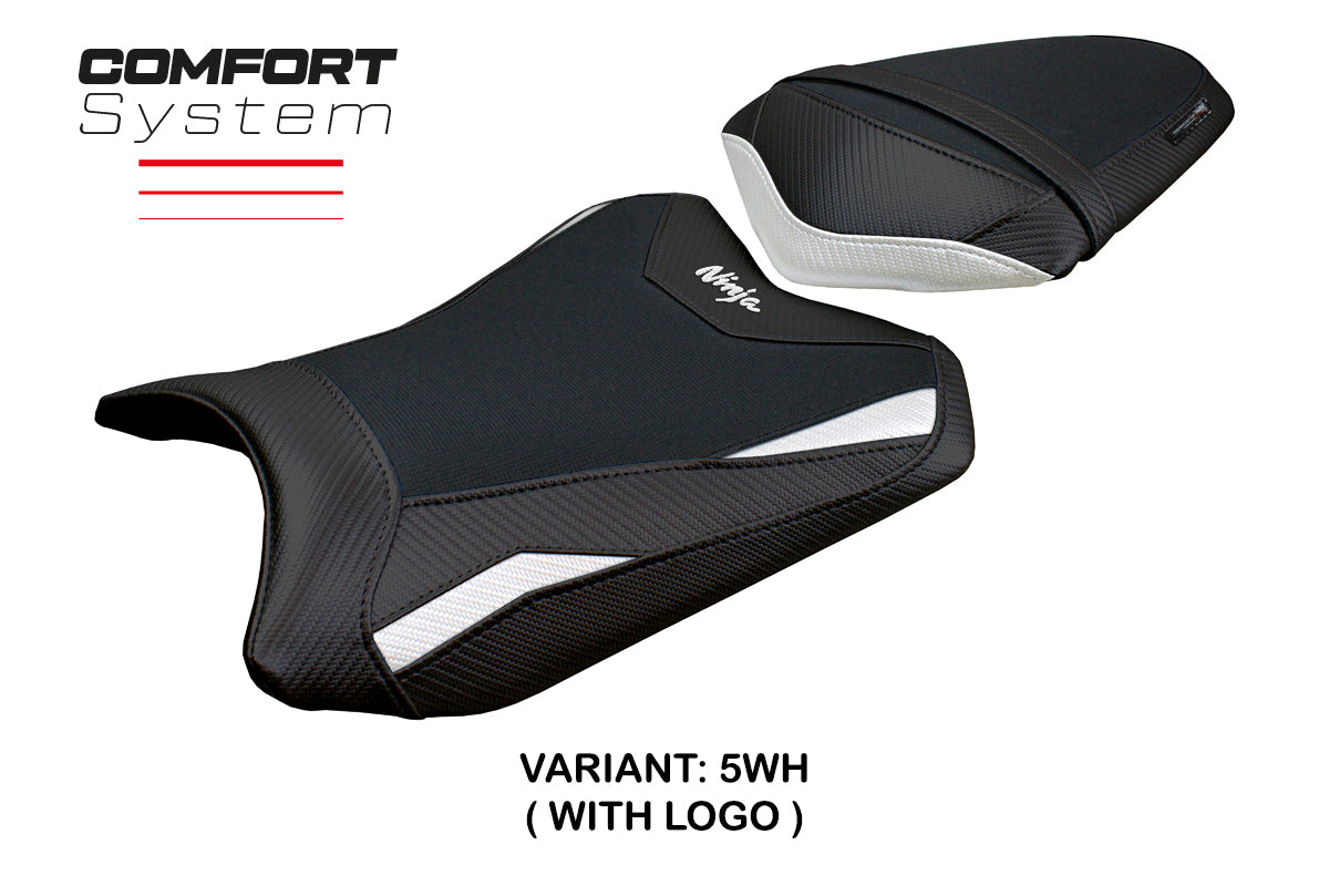 Kawasaki Ninja 300 2013 2014 2015 2016 2017 Seat Cover Tappezzeria Comfort White