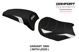 Kawasaki Ninja 650 Z650 2017-2022 2023 Seat Cover Tappezzeria Comfort White Blk