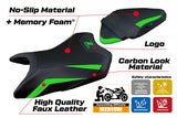 Kawasaki Z500 2024 Seat Cover Tappezzeria Comfort Green Black