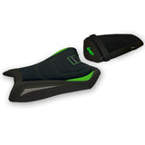 Kawasaki Ninja ZX10R 2011-2014 2015 Seat Cover Tappezzeria Ultragrip Green Grey