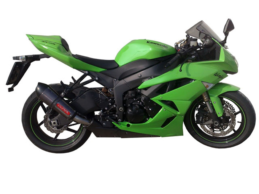 GPR Exhaust System Kawasaki ZX6R I.E. 2009-2016, Gpe Ann. Poppy, Slip-on Exhaust Including Removable DB Killer and Link Pipe