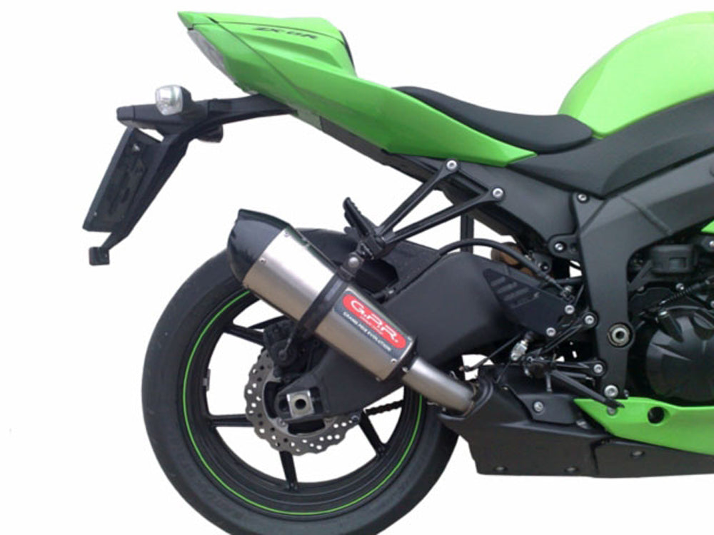 GPR Exhaust System Kawasaki ZX6R I.E. 2009-2016, Gpe Ann. titanium, Slip-on Exhaust Including Removable DB Killer and Link Pipe