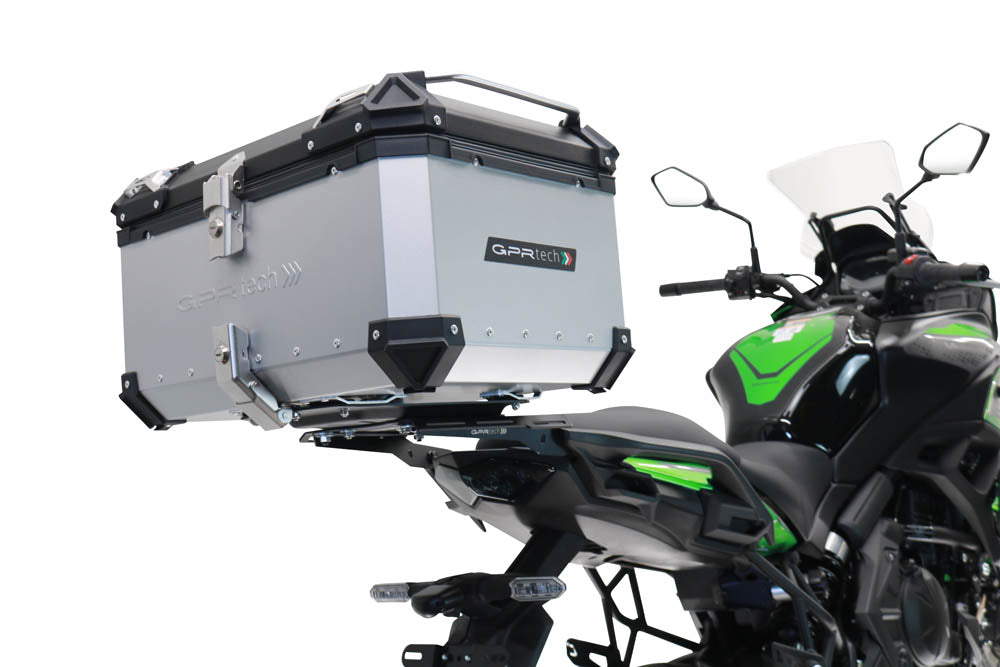 Kawasaki Versys 650 2015-2016 GPR TECH 55 L Aluminum Top Case in Silver with Specific Plate Included