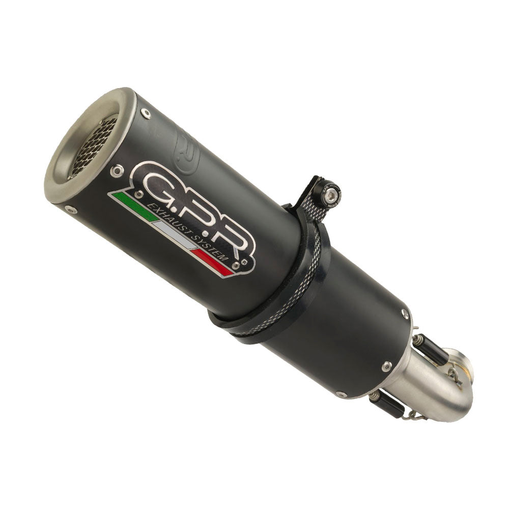 GPR Exhaust for Benelli Trk 502 2021-2023, M3 Black Titanium, Slip-on Exhaust Including Link Pipe and Removable DB Killer