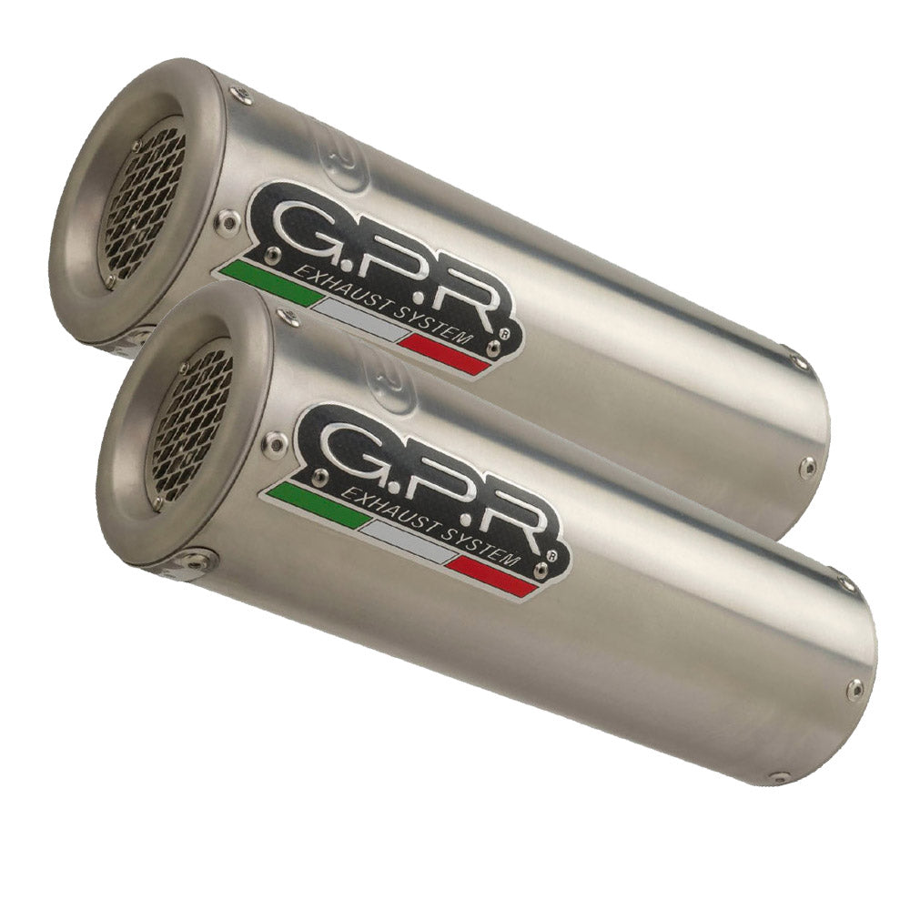 GPR Exhaust for Aprilia Shiver 750 Gt 2007-2016, M3 Inox , Dual slip-on Including Removable DB Killers and Link Pipes