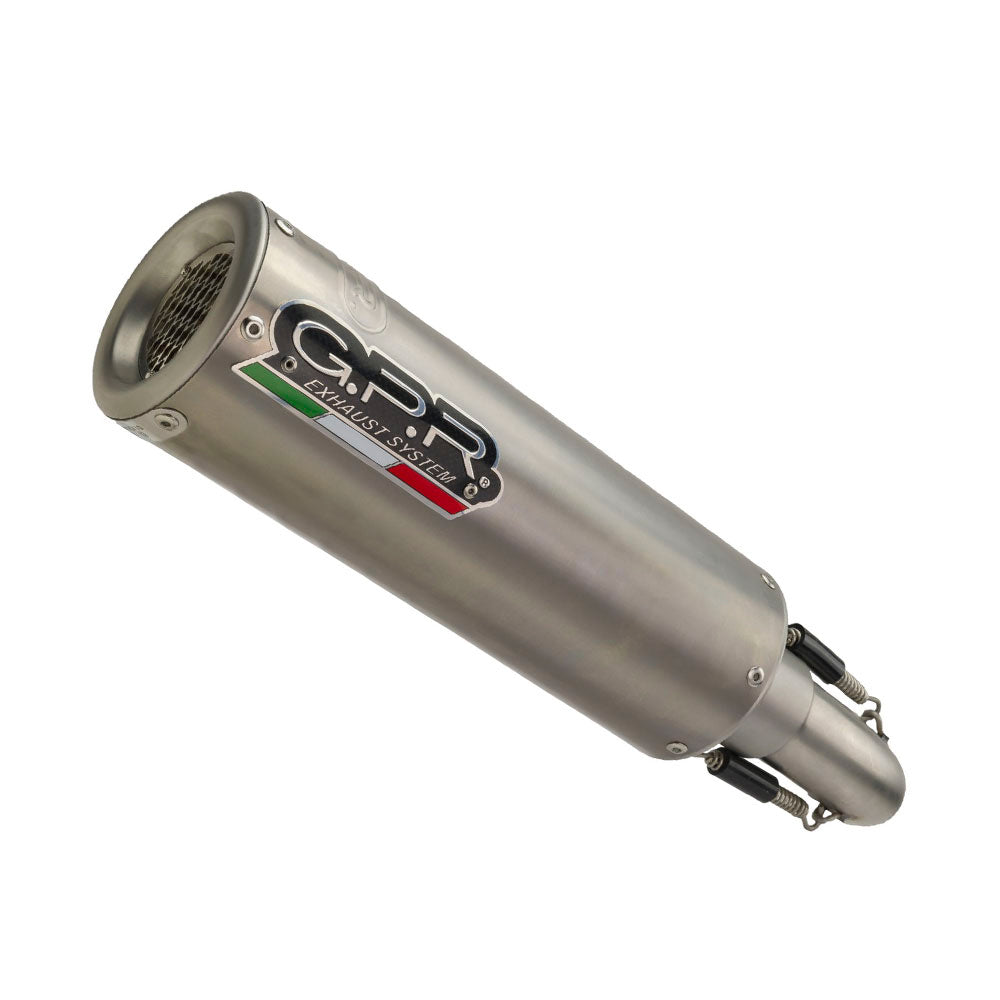 GPR Exhaust System Moto Guzzi Griso 1100 2005-2008, M3 Titanium Natural, Slip-on Exhaust Including Removable DB Killer and Link Pipe