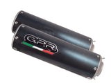 GPR Exhaust for Aprilia Shiver 750 Gt 2007-2016, M3 Poppy , Dual slip-on Including Removable DB Killers and Link Pipes