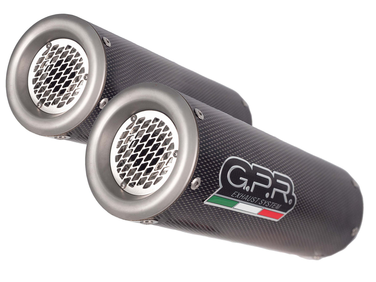 GPR Exhaust for Aprilia Shiver 750 Gt 2007-2016, M3 Poppy , Dual slip-on Including Removable DB Killers and Link Pipes