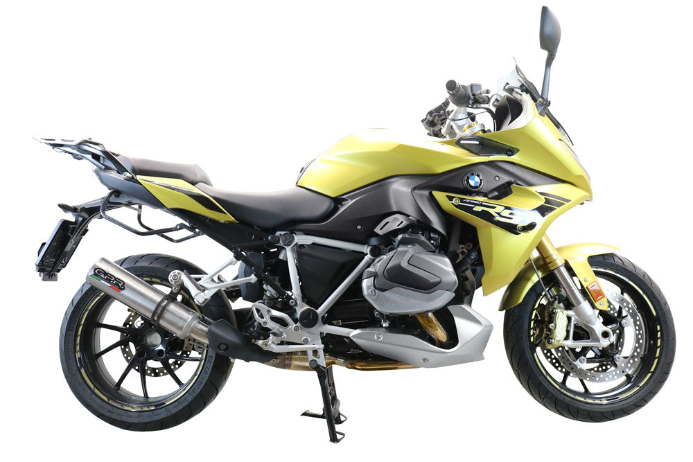 GPR Exhaust for Bmw R1250R R1250RS 2021-2023, M3 Titanium Natural, Slip-on Exhaust Including Removable DB Killer and Link Pipe