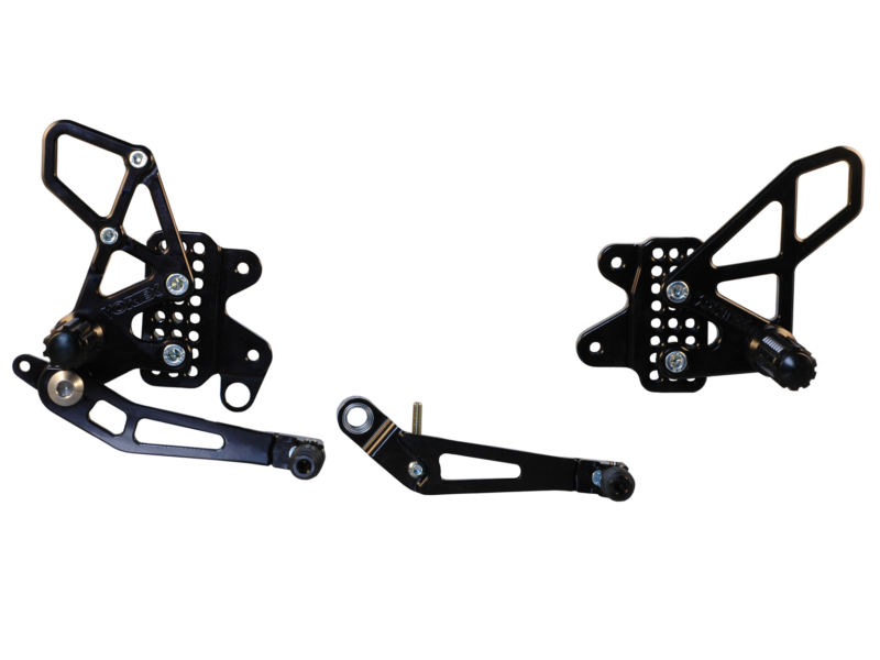 Vortex Rearsets in Black for Suzuki GSXR 600/750 2011-2023