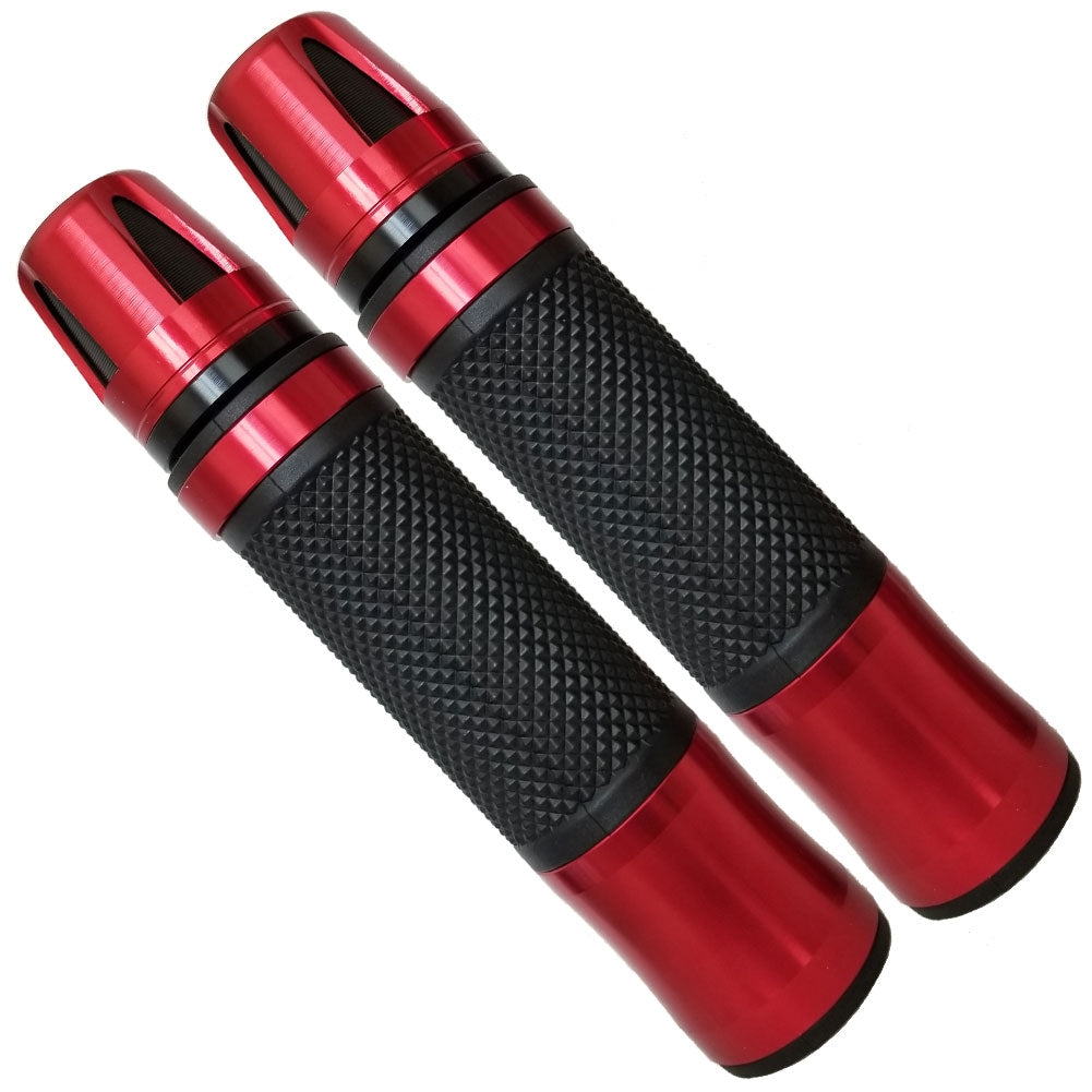 Honda CBR Black and Red Aluminum / Rubber Gel Grips