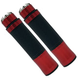 Suzuki GSXR Chrome and Red Aluminum / Rubber Gel Grips