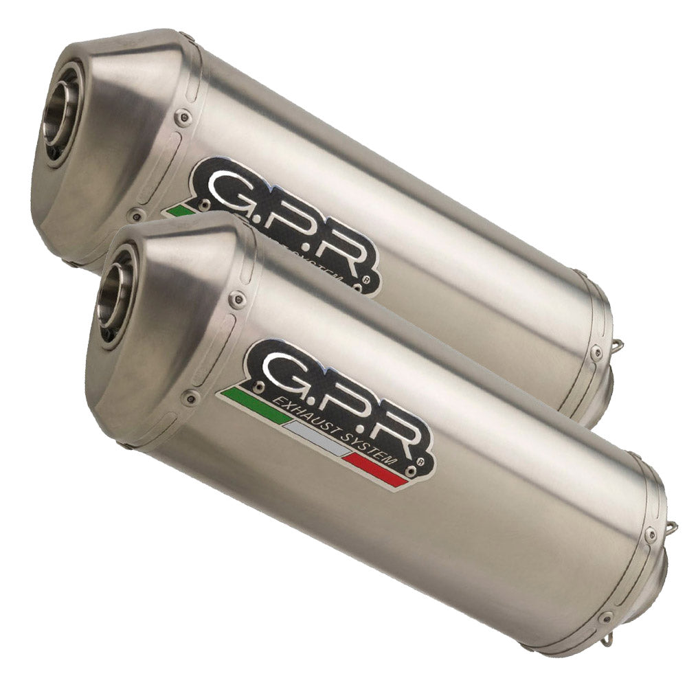 GPR Exhaust System Suzuki V-Strom DL1000 2002-2013, Satinox , Dual slip-on Including Removable DB Killers and Link Pipes