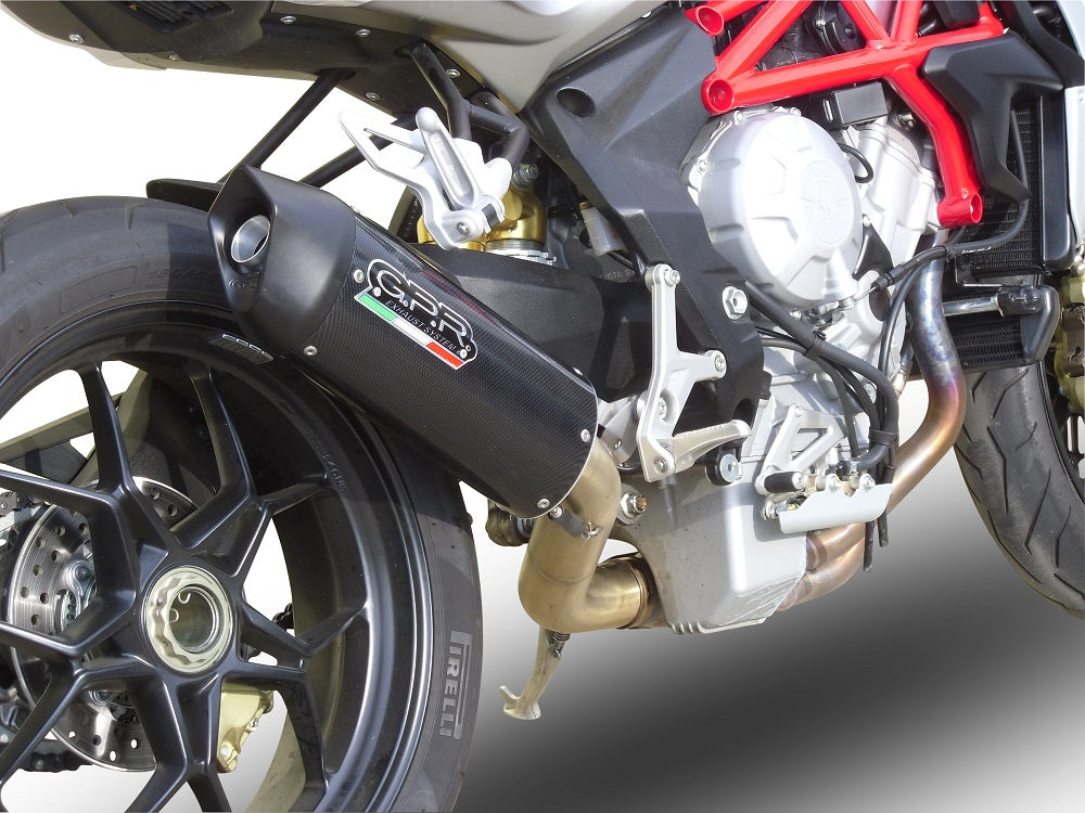 GPR Exhaust System Mv Agusta F3 800 2017-2020, Gpe Ann. Poppy, Slip-on Exhaust Including Link Pipe and Removable DB Killer