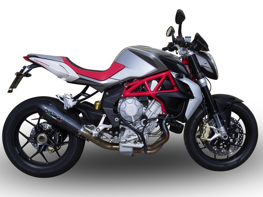 GPR Exhaust System Mv Agusta Brutale 800 Dragster 2013-2016, Gpe Ann. Poppy, Slip-on Exhaust Including Removable DB Killer and Link Pipe