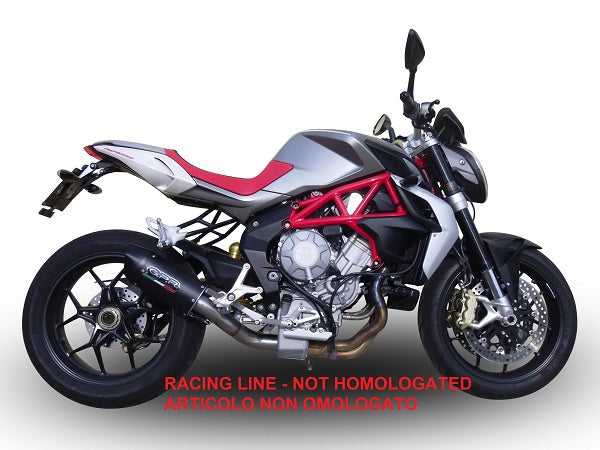 GPR Exhaust System Mv Agusta Brutale 800 2017-2020, Furore Evo4 Poppy, Slip-on Exhaust Including Link Pipe and Removable DB Killer