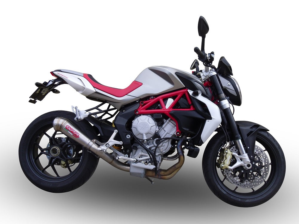 GPR Exhaust System Mv Agusta Brutale 800 2017-2020, Powercone Evo, Slip-on Exhaust Including Link Pipe and Removable DB Killer