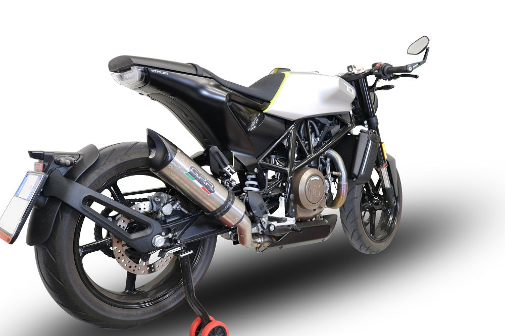 GPR Exhaust System Husqvarna Svartpilen 701 2018-2020, Tiburon Titanium EVO4, Slip-on Exhaust Including Removable DB Killer and Link Pipe