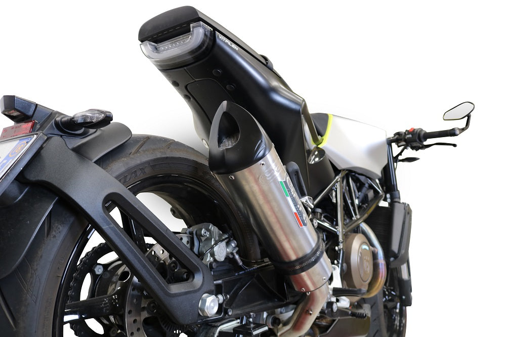 GPR Exhaust System Husqvarna Svartpilen 701 2018-2020, Tiburon Titanium EVO4, Slip-on Exhaust Including Removable DB Killer and Link Pipe