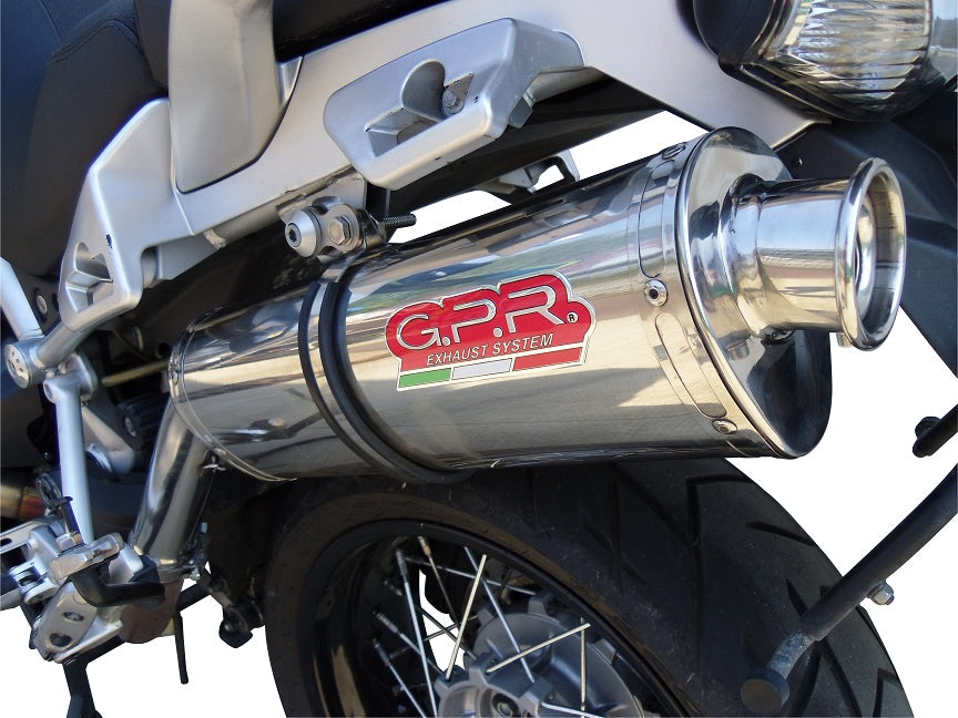 GPR Exhaust System Moto Guzzi Stelvio 1200 8V 2011-2017, Trioval, Slip-on Exhaust Including Removable DB Killer and Link Pipe