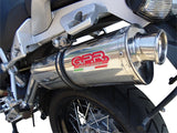 GPR Exhaust System Moto Guzzi Stelvio 1200 8V 2011-2017, Trioval, Slip-on Exhaust Including Removable DB Killer and Link Pipe